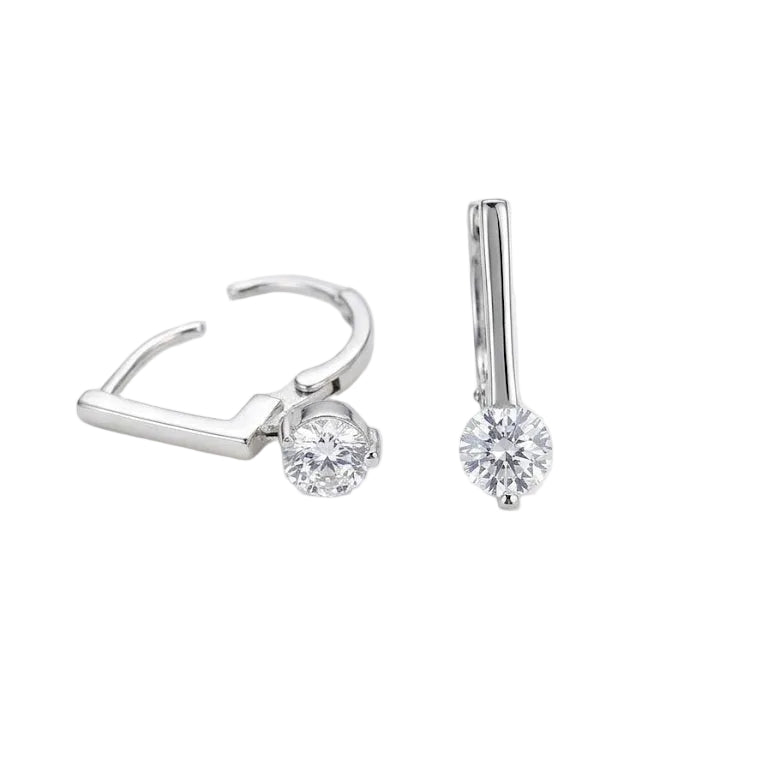 Aros Barra Solitario - Aros plata 925