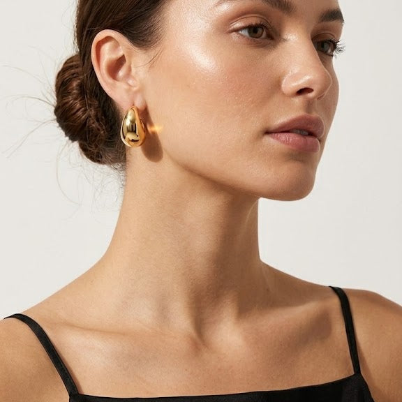 Aros  Argollas Croissant Bold - Aros Bañados