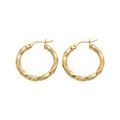 Aros Argollas Trenza Ferrara - Aros Oro 18k