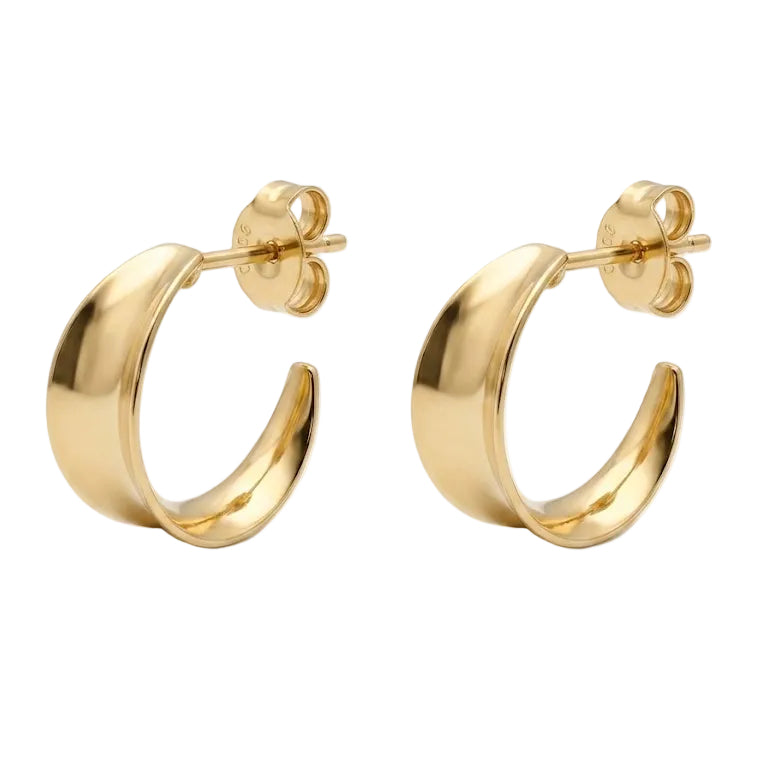 Aros  Argollas Cinta Curva - Aros Bañados