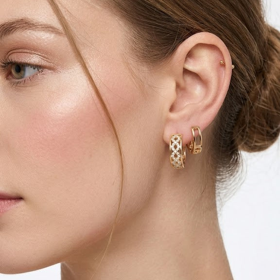 Aros Argollas Aurelia Infinito - Aros Oro 18k