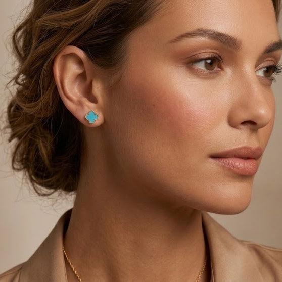 Aros Alhambra Cyan - Aros Oro 18k