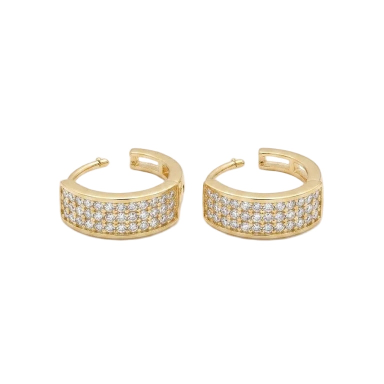 Aros Argollas Huggies Estelar - Aros Oro 18K