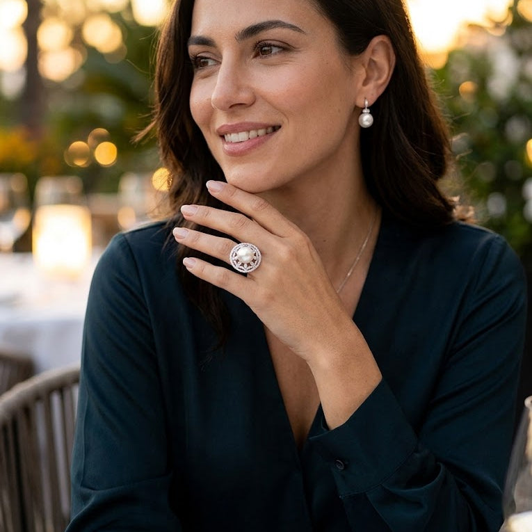 Anillo Rosetón Déco - Anillo Oro 18k