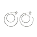 Aros Argollas Órbita Doble - Aros plata 925