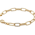 Pulsera Clip Diamantada - Pulsera Oro 18K