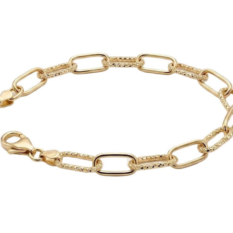 Pulsera Clip Diamantada - Pulsera Oro 18K