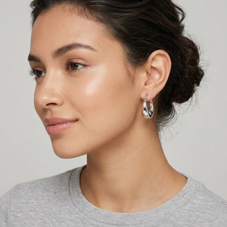 Aros Argollas Botoque Lisos - Aros plata 925