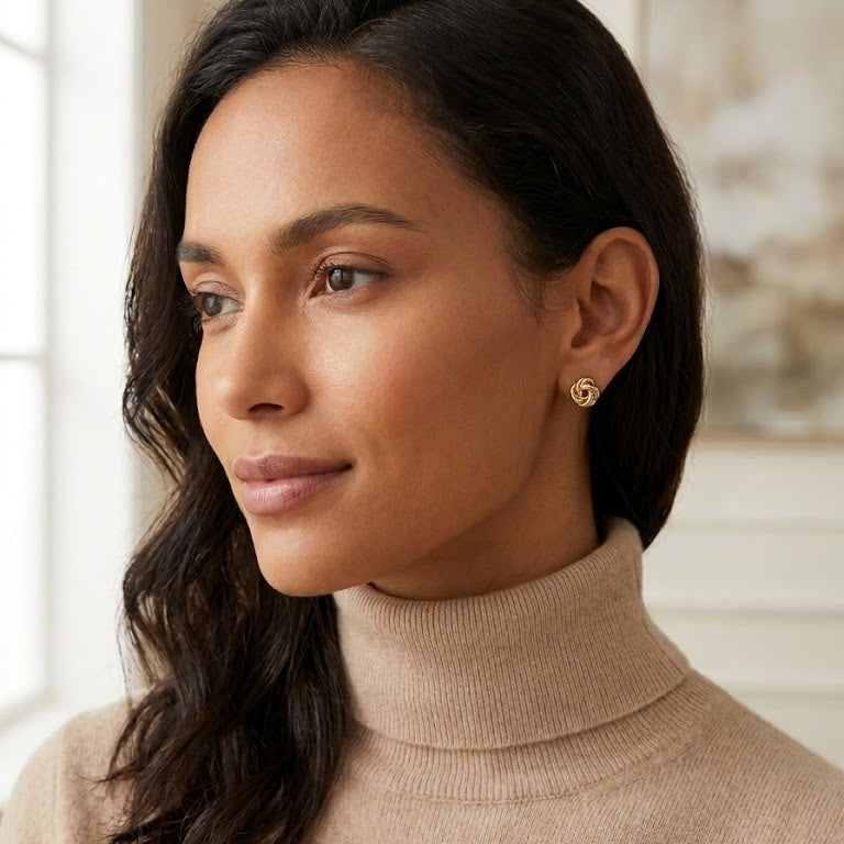 Aros Lazo Eterno - Aros Oro 18k