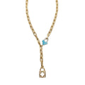 Collar Candado Fiore Blanc - Collar Oro 18k