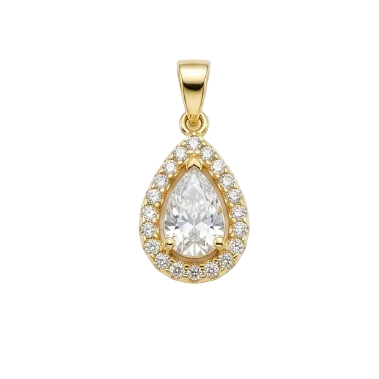 Colgante Pera - Colgante Oro 18K