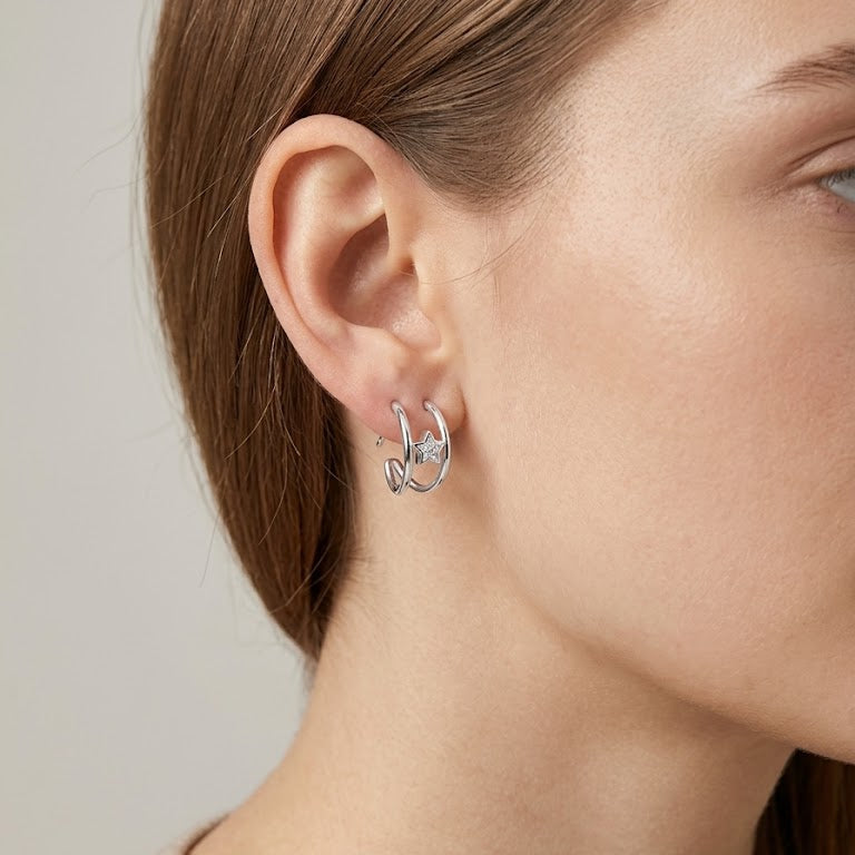 Aros Estrella Polar - Aros plata 925