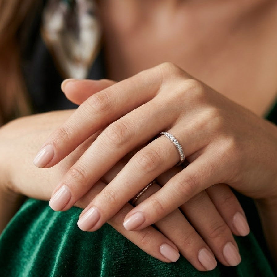 Anillo Half Eternity - Anillo Oro 18k