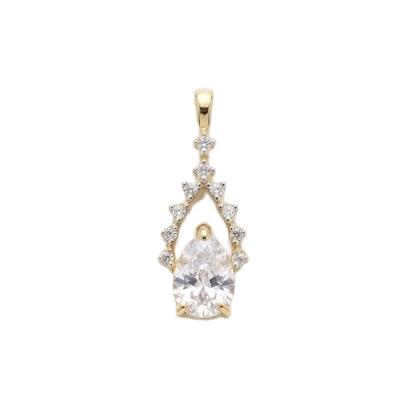 Colgante Lágrima Celestial - Colgante Oro 18K