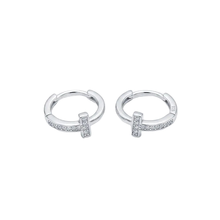 Aros Argollas Minimal T - Aros plata 925