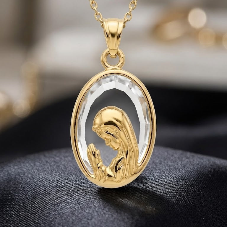 Colgante Fe & Cristal - Colgante Oro 18K