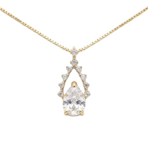 Colgante Lágrima Celestial - Colgante Oro 18K