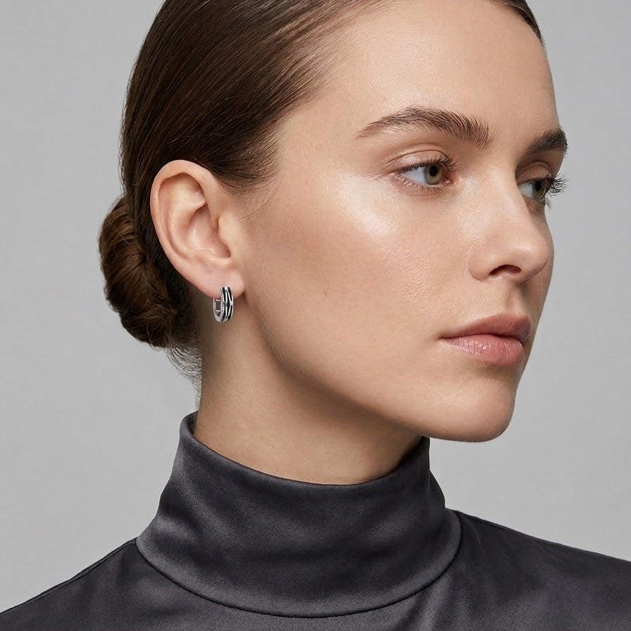 Aros Argollas Skyline - Aros plata 925