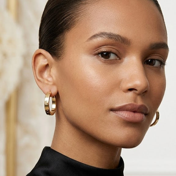 Aros Argollas Amor Eterno - Aros Oro 18k