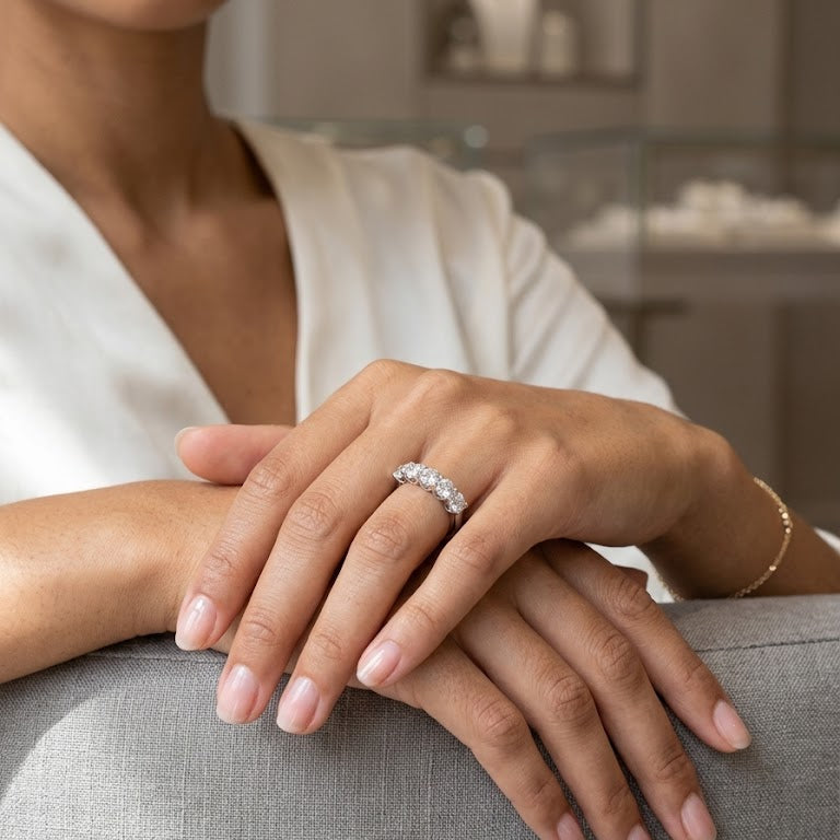 Anillo Seven-Stone - Anillo Oro 18k