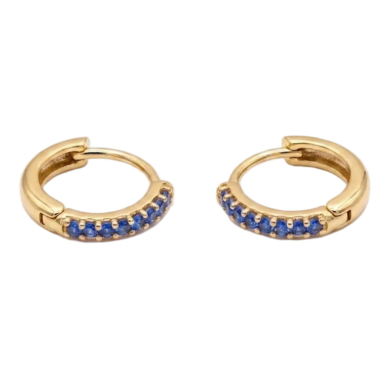 Aros Argollas Clicker Micro Pavé - Aros Bañados
