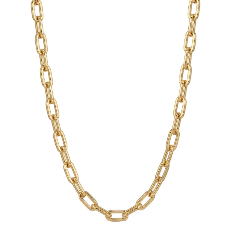 Collar Paperclip - Collar Oro 18K