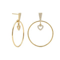 Aros Corazón de pavé - Aros Oro