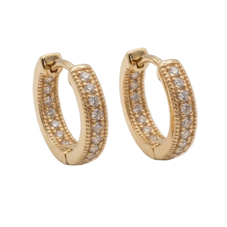 Aros Argollas Pavé Chic - Aros plata 925