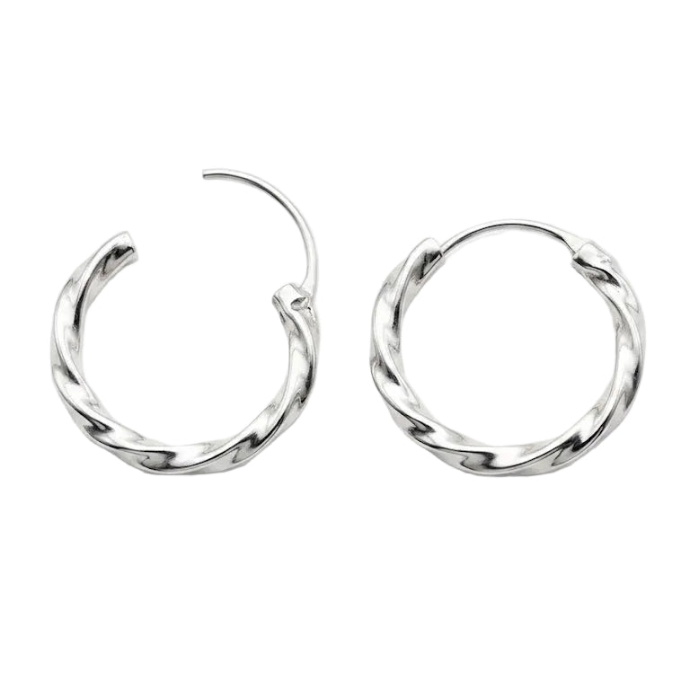 Aros Argollas Twist - Aros plata 926