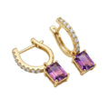 Aros Prismáticos Violeta - Aros Oro 18K