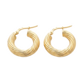 Aros Argollas Croissant - Aros Oro 18k