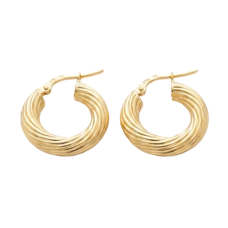 Aros Argollas Croissant - Aros Oro 18k