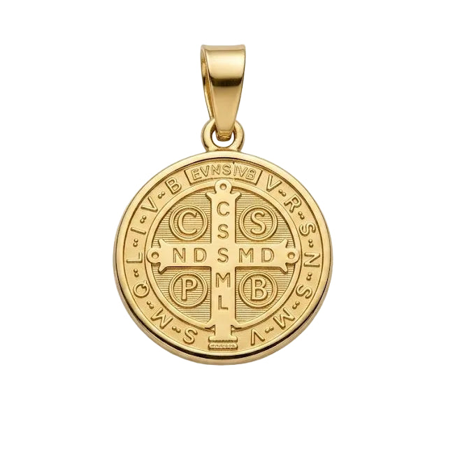 Colgante Protección San Benito - Colgante Oro 18K