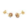 Aros Nudo Tricolor - Aros Oro 18k
