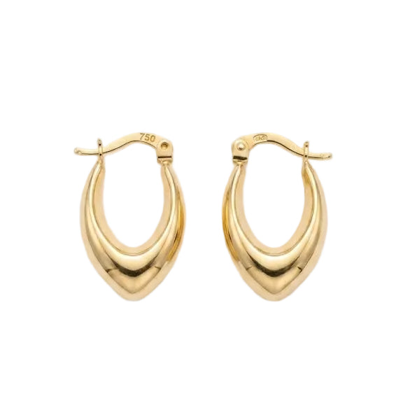 Aros Argollas Oval Contour - Aros Oro 18k
