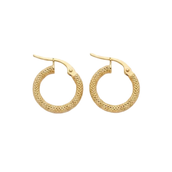 Aros Argollas Nido de Abeja - Aros Oro 18k