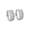 Aros Argollas criollas con pavé - Aros plata 925