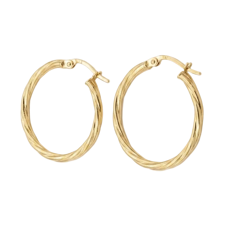 Aros Argollas Twist - Aros Oro 18k