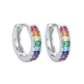 Aros Huggie Rainbow - Aros plata 925