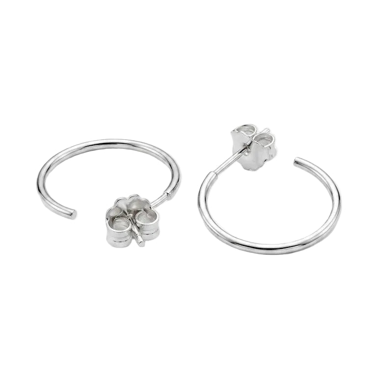 Aros semi argolla de hilo fino - Aros plata 925