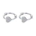 Aros Argollita Mini Heart Brillo - Aros plata 925
