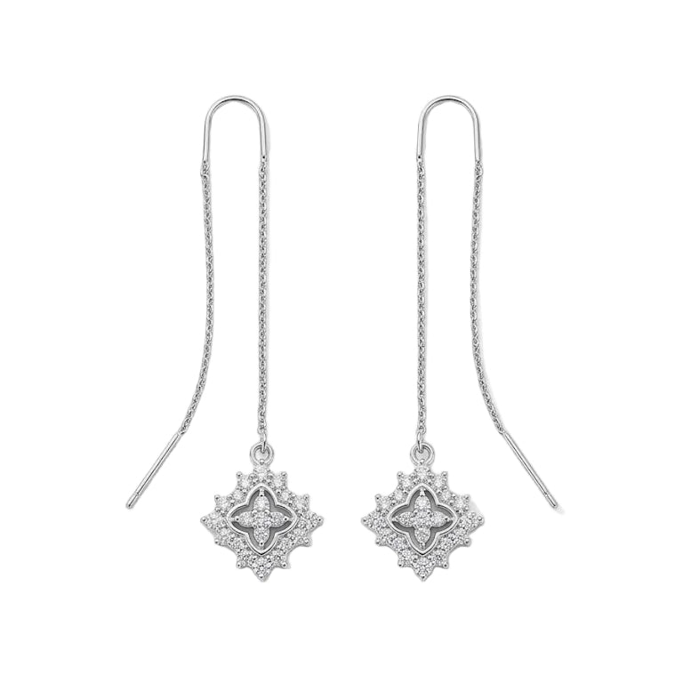 Aros Trébol Brillante - Aros plata 925