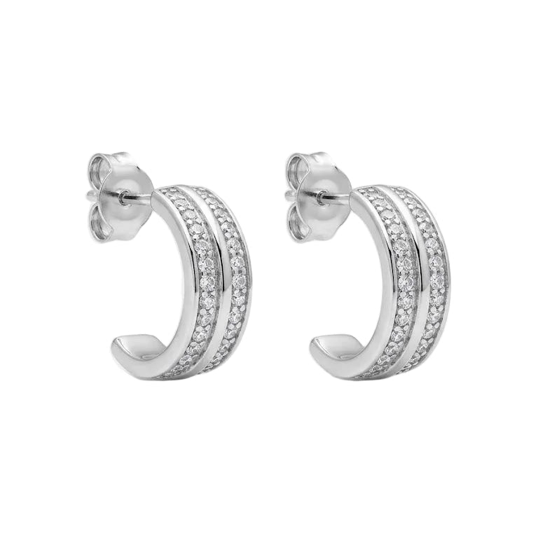 Aros Media luna - Aros plata 926
