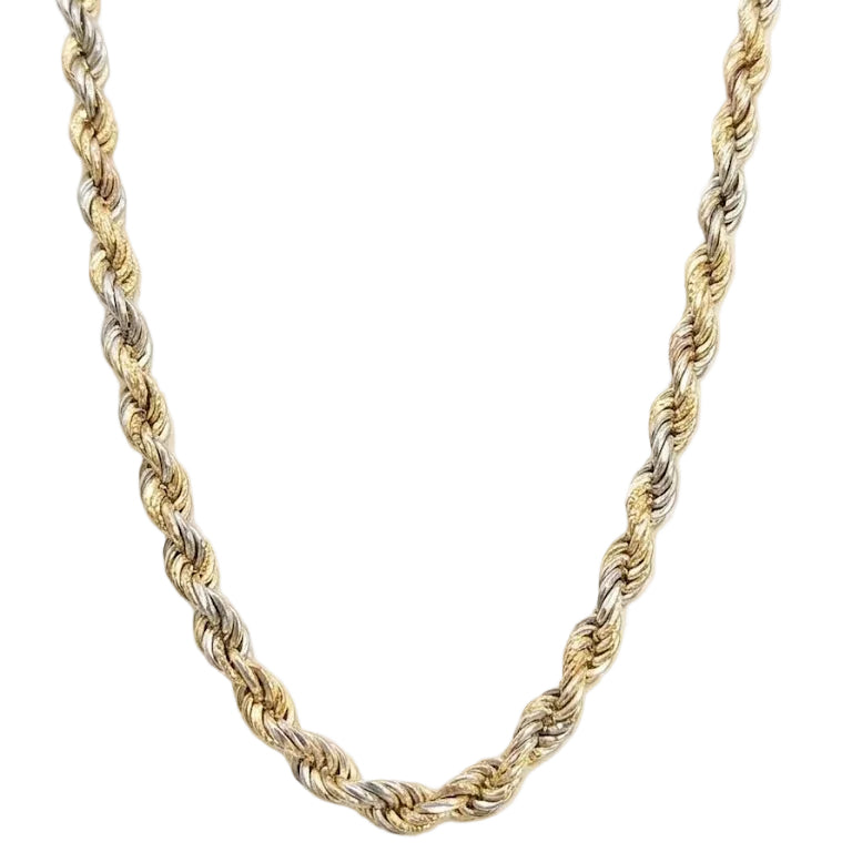 Cadena Salomónica Tricolor - Cadena Oro 18k