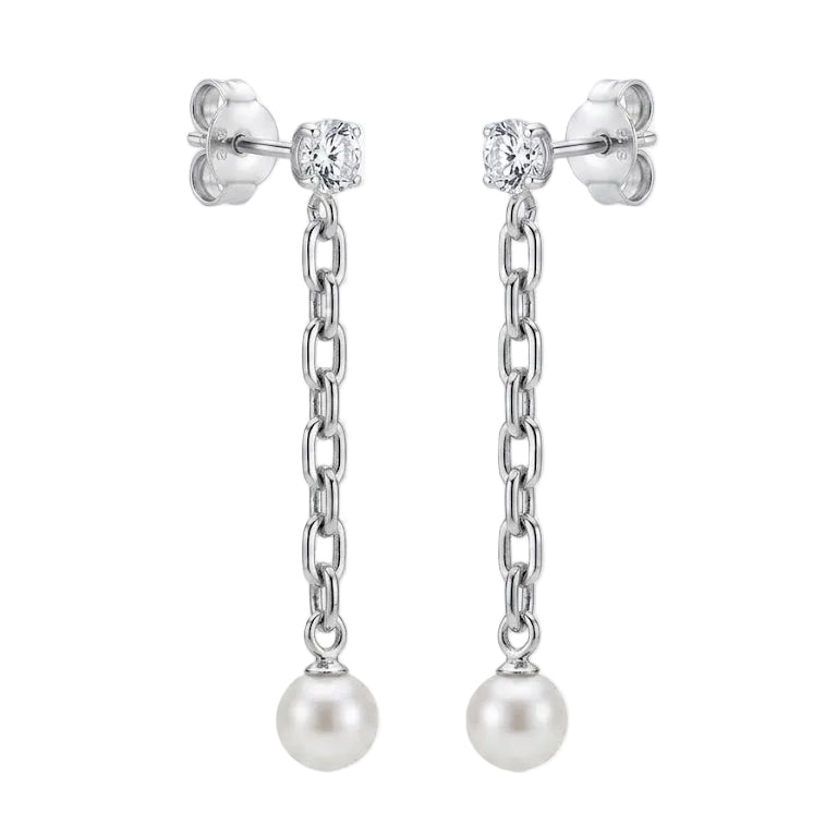 Aros Link Pearl - Aros plata 925