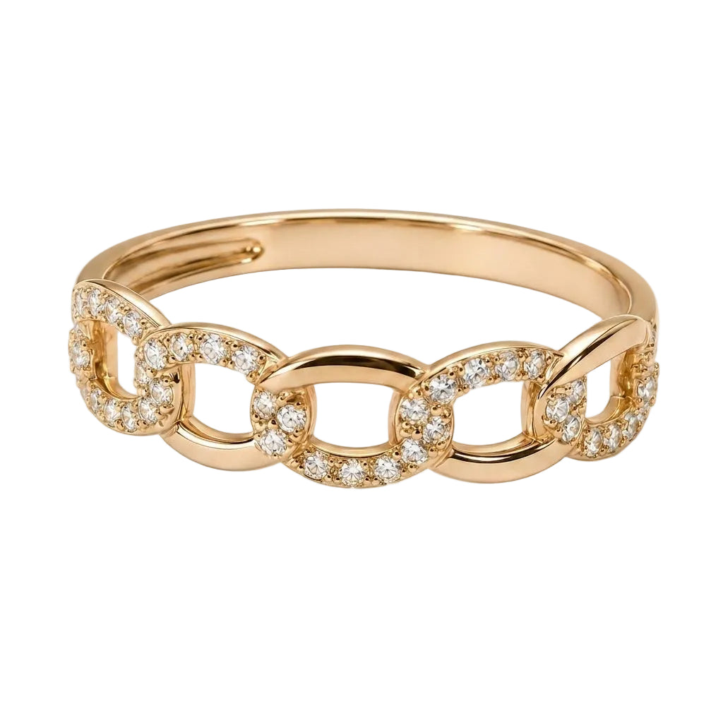 Anillo Cadena de Luz - Anillo Oro 18K