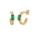 Aros Argollas Baguette Esmeralda - Aros Bañados