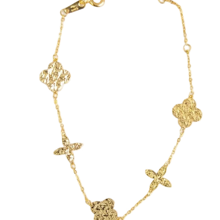 Pulsera Trébol & Estela - Pulsera Oro 18k