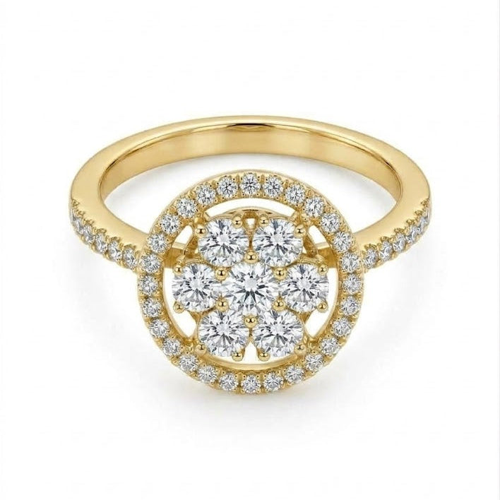 Anillo Flor de Luz - Anillo Oro 18k