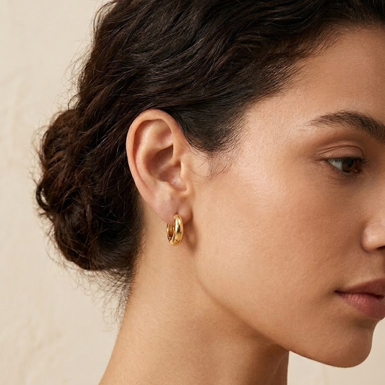 Aros  Argollas Chunky / Bombé - Aros Bañados